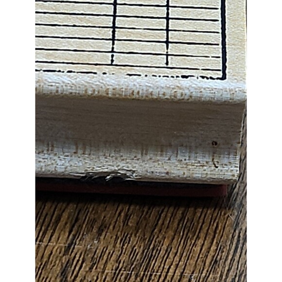 Three 2007 Club Scrap Wood Rubber Stamps- Once Upon A Time, Shop, And Ledger/log - Picture 16 of 16